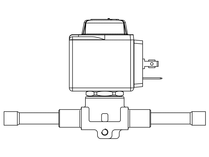 常閉電磁閥1028/2A6.E,內連焊接接頭,直動式