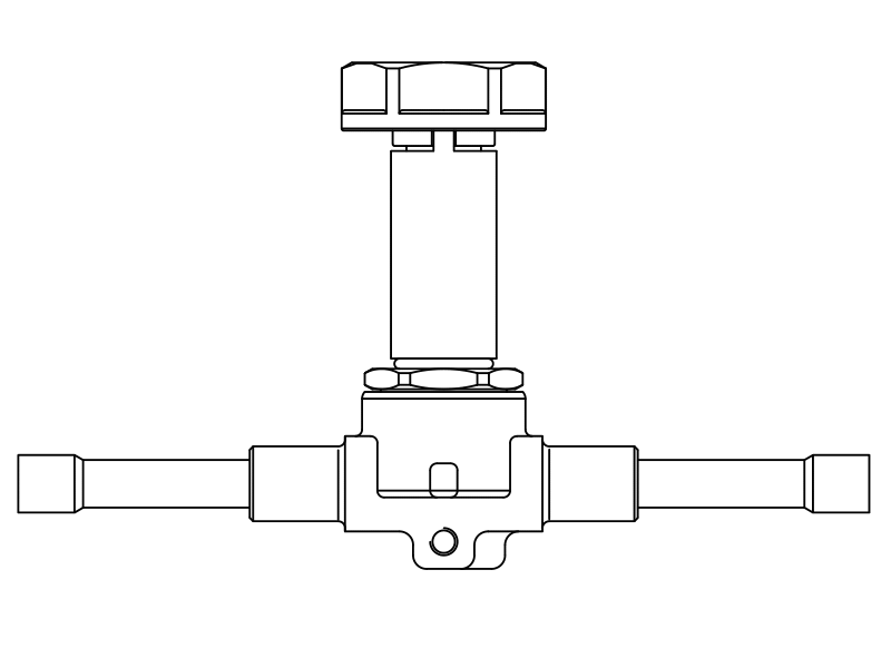 常閉電磁閥1028N/3S,內(nèi)連焊接接頭,直動式