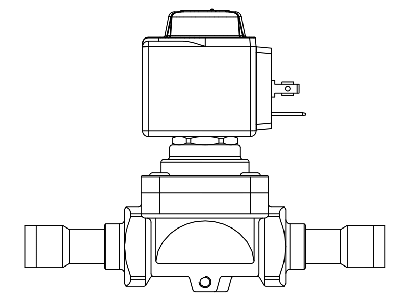 常閉電磁閥1048/4A6,內(nèi)連焊接接頭,活塞先導(dǎo)式