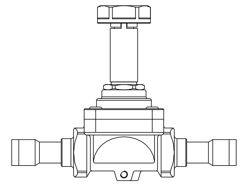 常閉電磁閥1048/4S,內(nèi)連焊接接頭,活塞先導式