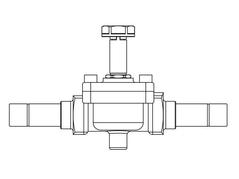 常閉電磁閥1058/7S,內(nèi)連焊接接頭,活塞先導式