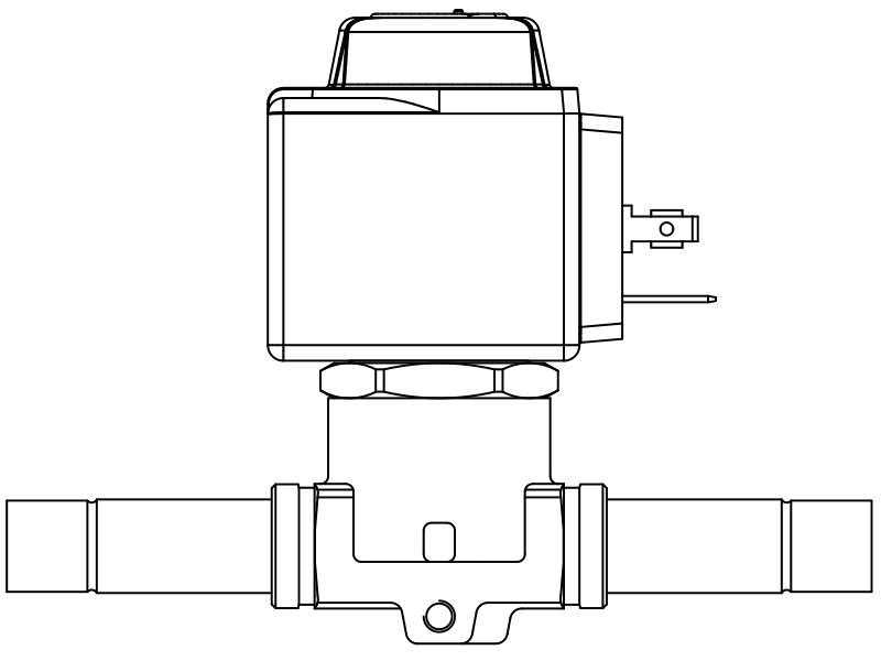 常閉電磁閥1068/4A6,內連焊接接頭,隔膜先導式