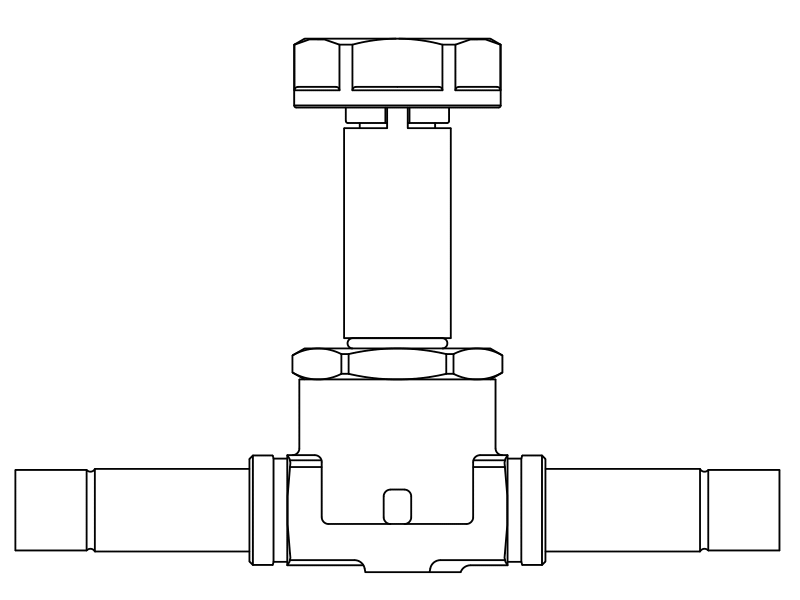 常閉電磁閥1068N/3S,內(nèi)連焊接接頭,隔膜先導式