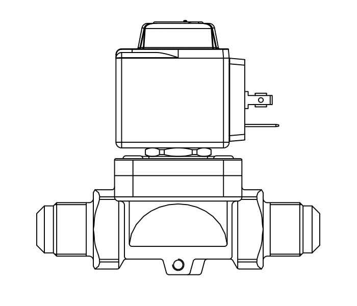 常閉電磁閥1070/5A7,SAE直螺紋接頭,隔膜先導(dǎo)式