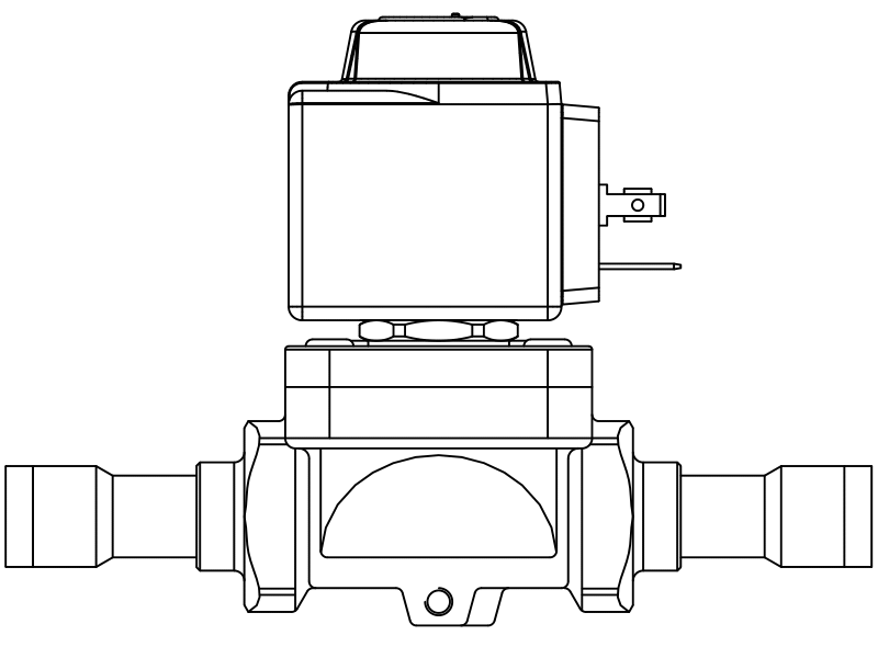 常閉電磁閥1078/5A7,內連焊接接頭,隔膜先導式