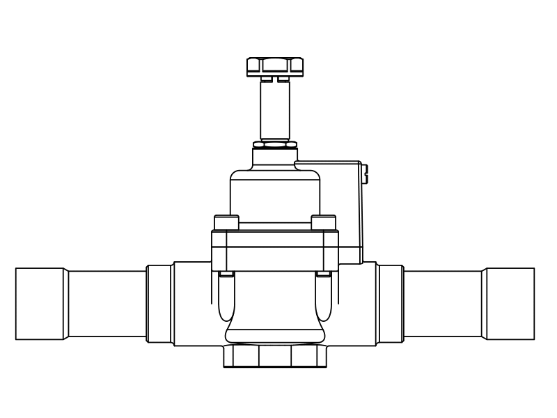 常閉電磁閥1078/M42S,內(nèi)連焊接接頭,活塞先導式