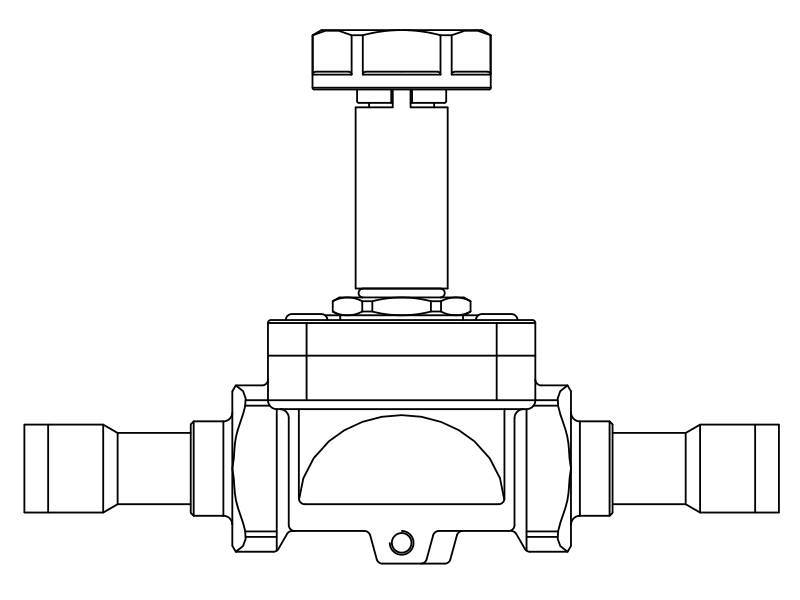 常閉電磁閥1078N/4S,內(nèi)連焊接接頭,隔膜先導式