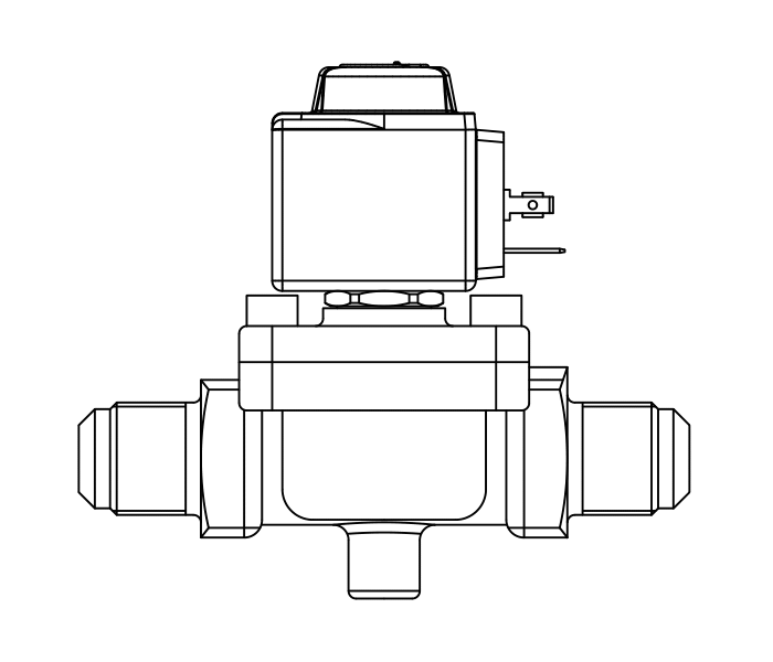 常閉電磁閥1090/5A6,SAE直螺紋接頭,隔膜先導(dǎo)式