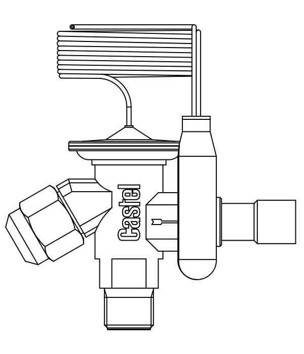 熱力膨脹閥2210/M12S,R22-R407C,SAE直螺紋接頭