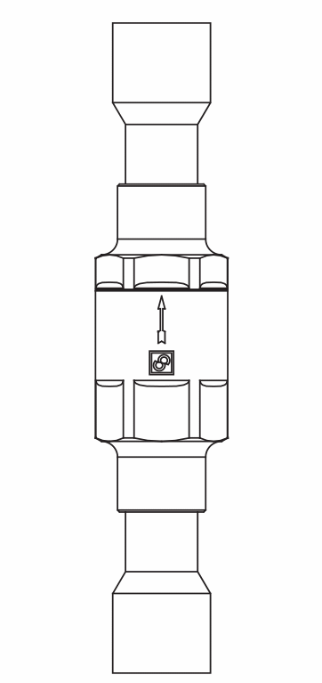 止回閥3132/M12,紫銅ODS,連接直通